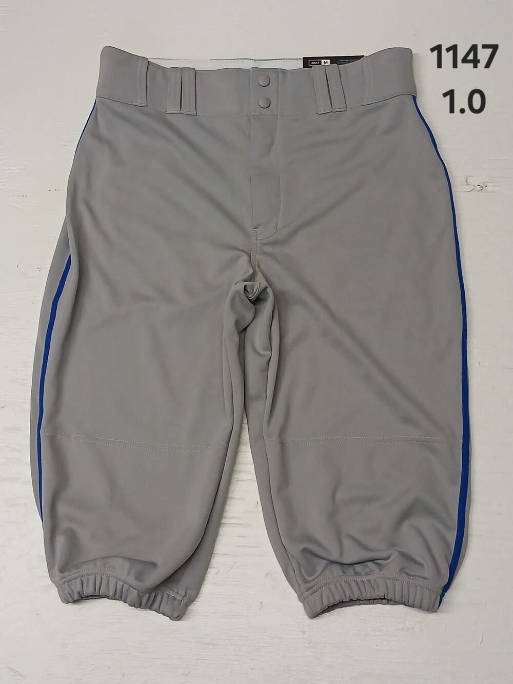 Champro (Medium) Gray Blue Pin Stripe Adult Baseball Pants